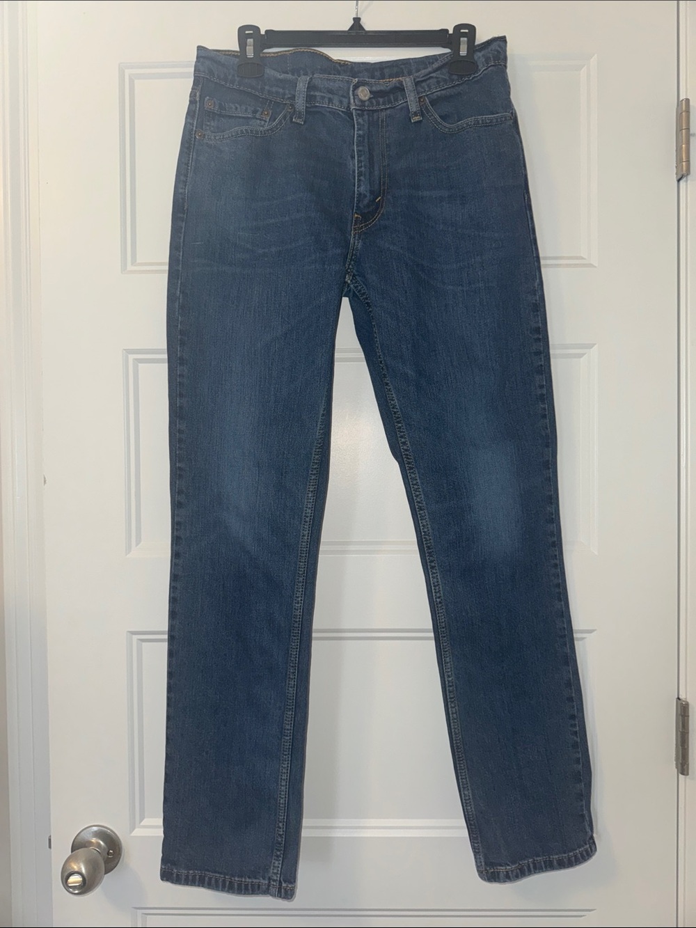 Levi's Men's Straight Jeans in Dark Blue Wash